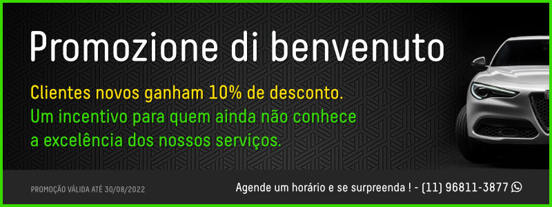 Promoção de boas-vindas - 15% de desconto.